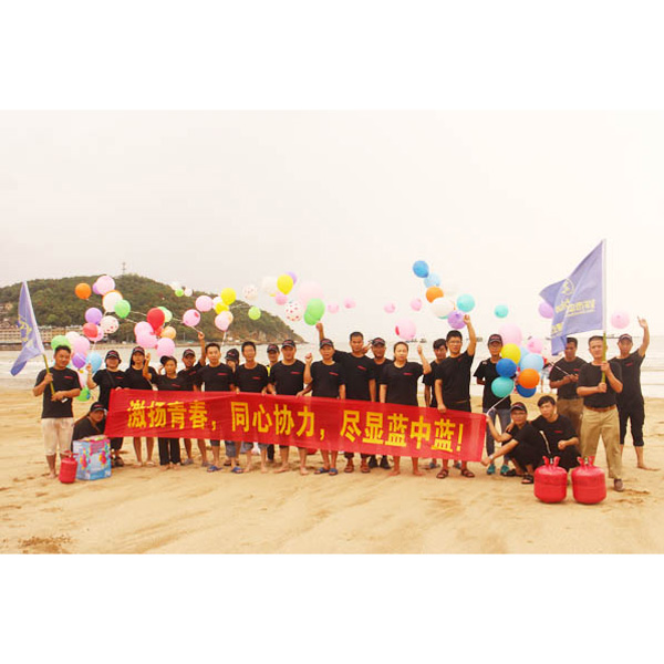 百忙之中，公司組織員工海邊旅游